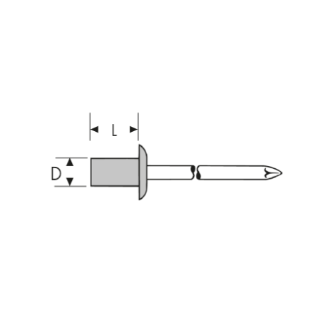 Nit zrywalny szczelny Gesipa CAP standard Aluminium / stal  3,2 x 8,0 - 1000 szt. Gesipa kod: 1433424 - 3